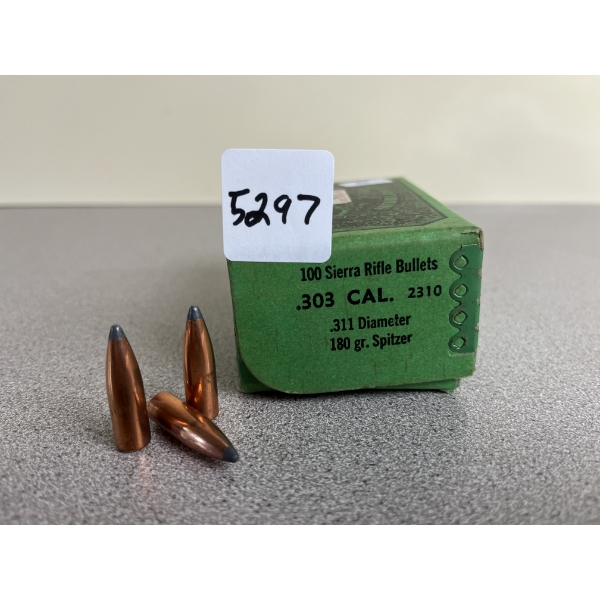 BULLETS: APPROX 100X SIERRA .303 180 GR SPITZER 