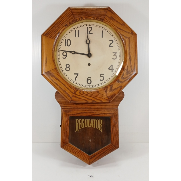 1926 ARTHUR PEQUEGNAT "BRANDON" OAK 12 DIAL CLOCK