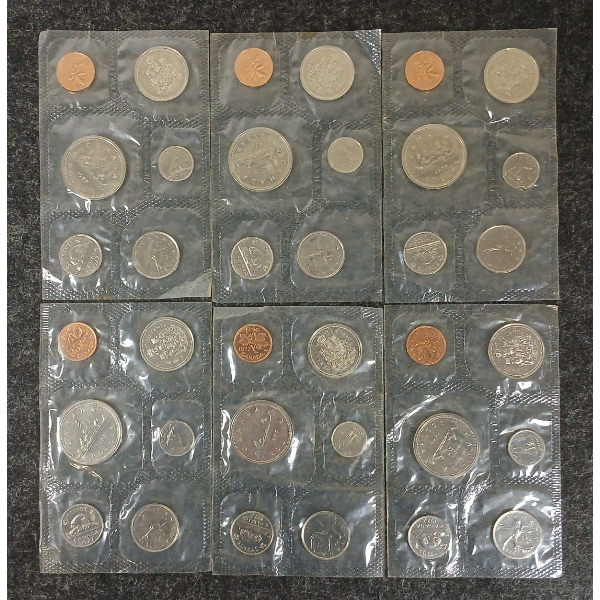 LOT OF 6 - 1977 CDN UNCIRCULATED PROOF SETS