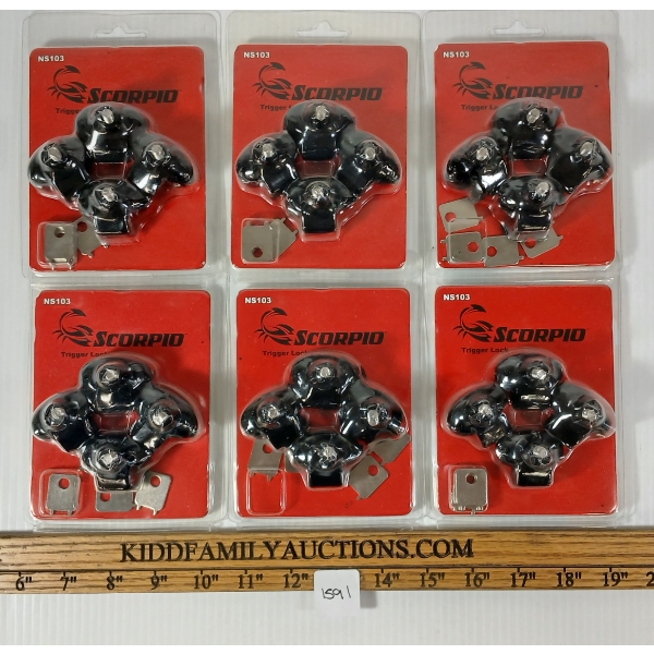 LOT OF 6 - SCORPIO TRIGGER LOCKS - SEALED