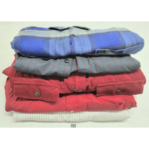 LOT OF 5 - BRIXTON, VSTR & WESC MEN'S MEDIUM BUTTON-UP LONG SLEEVE SHIRTS