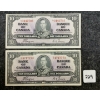 Image 1 : LOT OF 2 - 1937 CDN $10 BANKNOTES