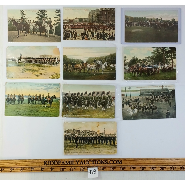 LOT OF 10 - CDN MILITARY POSTCARDS