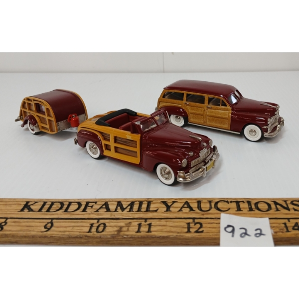 LOT OF 2 - BROOKLIN MODELS DIECAST - INCL 1946 MERCURY SPORTSMAN & 1947 SLUMBER COACH