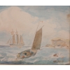 Image 4 : LOT OF 3 - LANDSCAPE & MARINE SCENES BY R.H. GHENT - FRAMED WATERCOLOUR ON PAPER