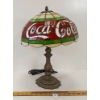 Image 1 : STAINED GLASS COCA-COLA TABLE LAMP