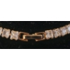 Image 3 : 18K GOLD PLATED PRINCESS CUT SIMULATED DIAMOND (CZ) TENNIS NECKLACE