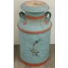 Image 4 : HAND PAINTED ROOSTER MOTIF MILK CAN W/ LID