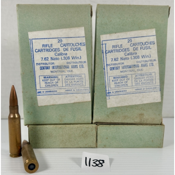AMMO: 80X ZV 7.62X51 MM - MILITARY FMJ