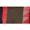 Image 2 : VINTAGE FLANNEL BACKED QUILT - MIXED CLOTH INCL WOOL
