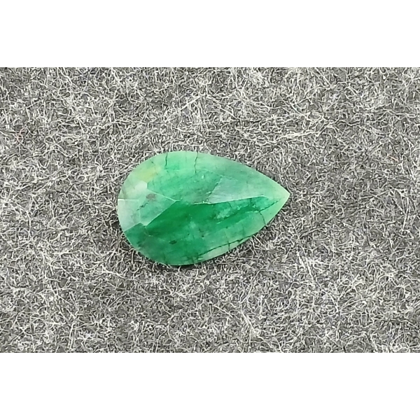 PEAR CUT LOOSE NATURAL ZAMBIAN EMERALD ($15,075.00 APPRAISAL)