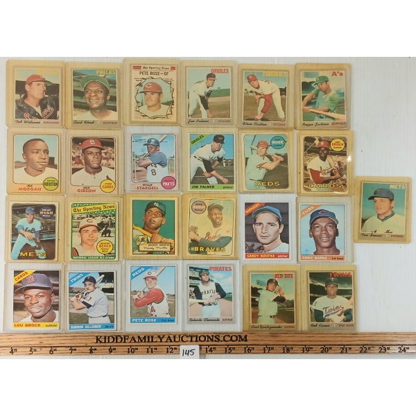 LOT OF 25 - 1960'S-1970'S OPC & TOPPS BASEBALL CARDS - METS, PIRATES, DODGERS, ETC