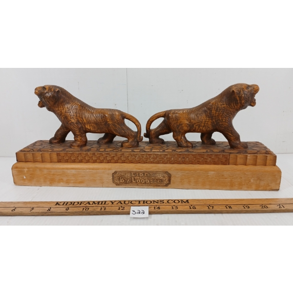 LIONS - HAND CARVED BY LAGASSE