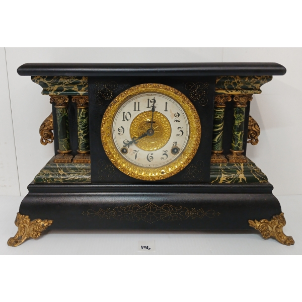 1915 E. INGRAHAM "ADRIAN" BLACK MANTEL CLOCK