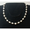 Image 1 : FRESH WATER PEARLS ON SILVER STATION-STYLE LINK CHAIN