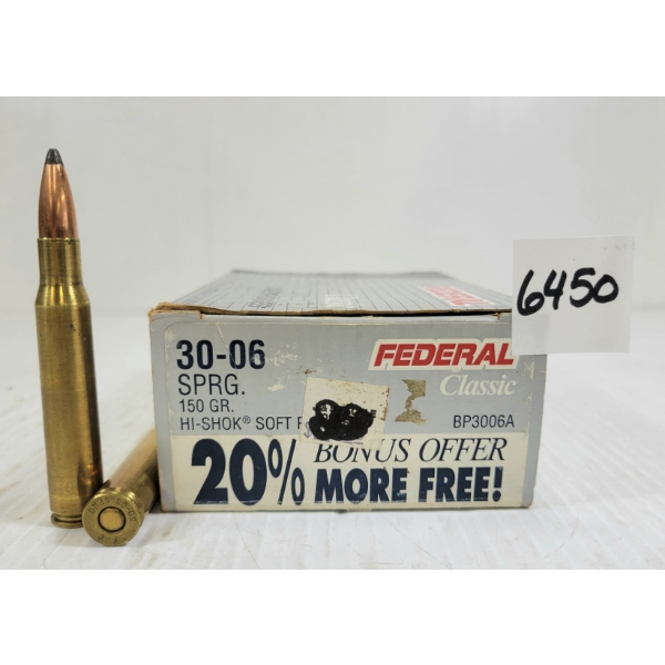 AMMO: 24X FEDERAL .30-06 SPRG - 150GR - SP
