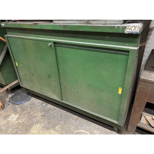 SHOP STORAGE CABINET ON CASTORS - 30 X 44 INCHES X 5 FEET