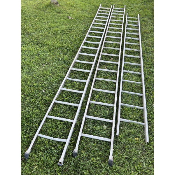 LOT OF 3 - ALUM EXT LADDERS