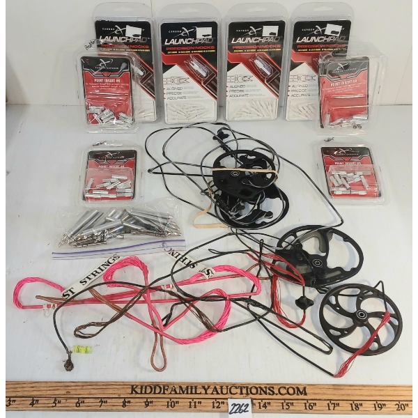 JOB LOT - ARCHERY ACCESSORIES - INCL TIPS, NOCKS, STRING, ETC