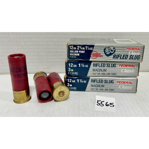 AMMO: 15X FEDERAL 12 GA 2-3/4IN & 3IN RIFLED SLUGS