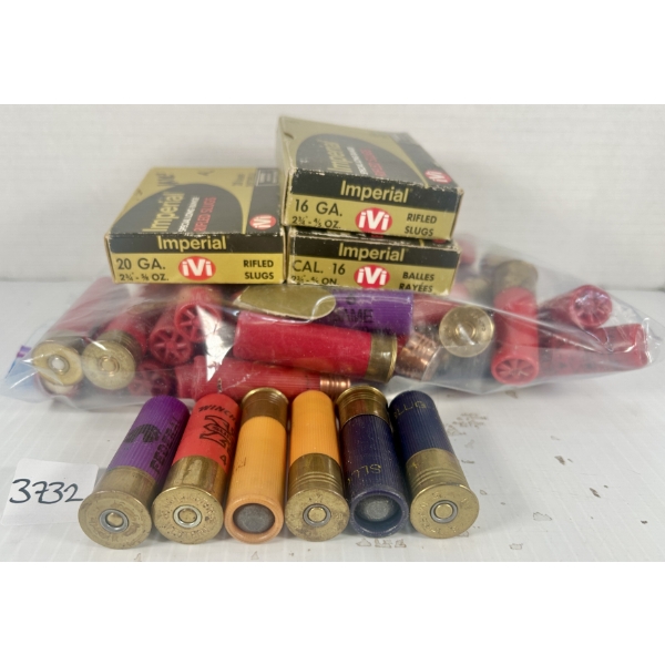 AMMO: 65X MIXED 16 GA & 20 GA 2-3/4 IN - BIRDSHOT & SLUGS