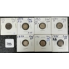 Image 1 : LOT OF 7 - 1885-1910 CDN 5 CENT COINS