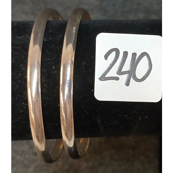 LOT OF 2 - STERLING SILVER BANGLES