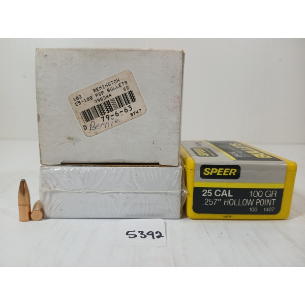 BULLETS: 300X MIXED .25 - 100GR - HP & PSP