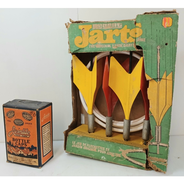 LOT OF 2 - JOINTITE BOTTLE CAPS & JARTS LAWN DART SET