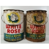 Image 4 : LOT OF 2 - WHITE ROSE ULTRA MOTOR OIL CANS - 5 GAL