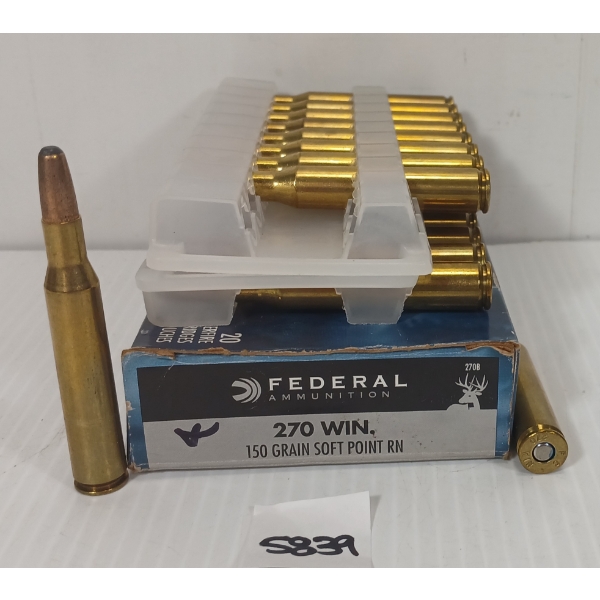 AMMO: 20X FEDERAL .270 WIN - 150GR - SP RN