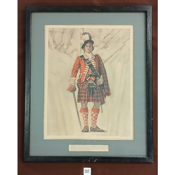 1964 FRASER HIGHLANDERS - ROLPH CLARK STONE LTD. FRAMED PRINT - SIGNED