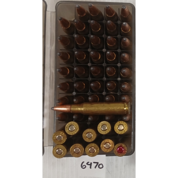 AMMO: 50X HORNADY .308 - 180GR - SPIRE PT - RELOADS