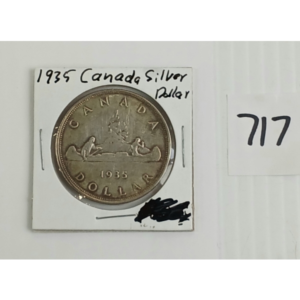 1935 CDN SILVER DOLLAR COIN