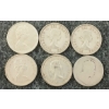 Image 2 : LOT OF 6 - 1961-1968 CDN 25 CENT COINS