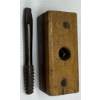 Image 2 : ENGLISH VICTORIAN STEEL / BEECH SCREW BOX & TAP 
