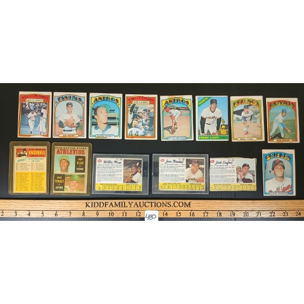 LOT OF 14 - 1960'S-1970'S OPC BASEBALL CARDS