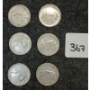 Image 1 : LOT OF 6 - 1967 CDN 25 CENT COINS 