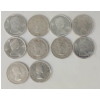 Image 2 : LOT OF 10 - 1964-1968 CDN 25 CENT SILVER COINS