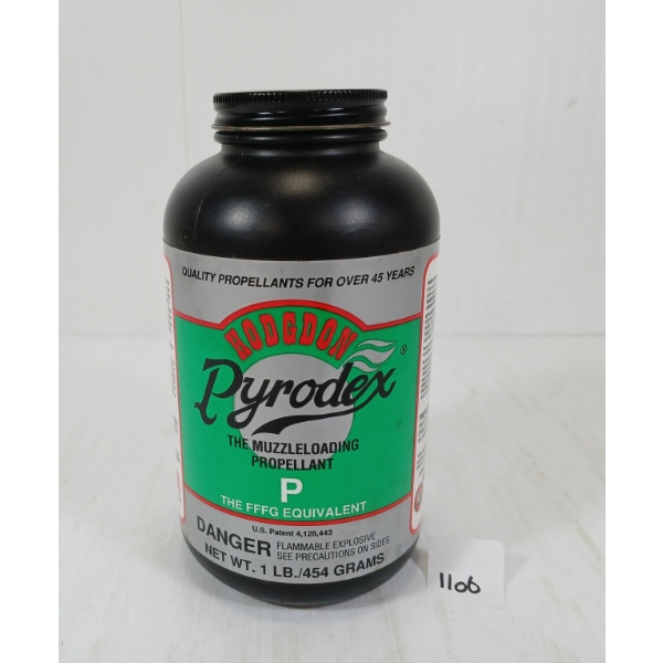 POWDER: HODGDON PYRODEX P / FFFG MUZZLEOADING PROPELLANT - 1LB