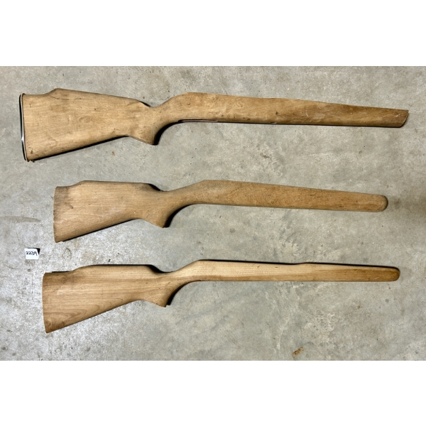 LOT OF 3 - UNFINISHED GUN STOCKS