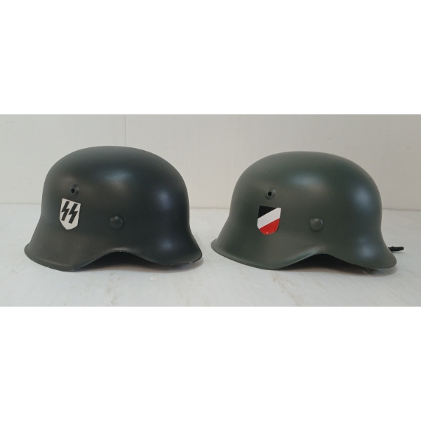 LOT OF 2 - WWII GERMAN M42 HELMET MODELS