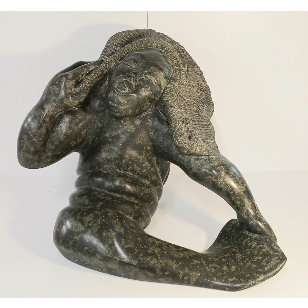 TWO-FACED SEDNA BY QUVIANATULIAK TAKPAUNGAI (PRS CDN ARTIST) - STONE