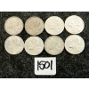 Image 1 : LOT OF 8 - 1962-1968 CDN 25 CENT COINS