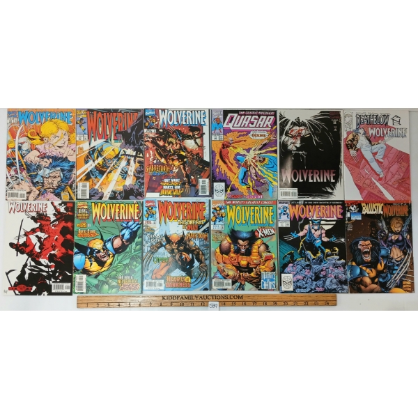 LOT OF 12 - MARVEL COMIC BOOKS - WOLVERINE & QUASAR