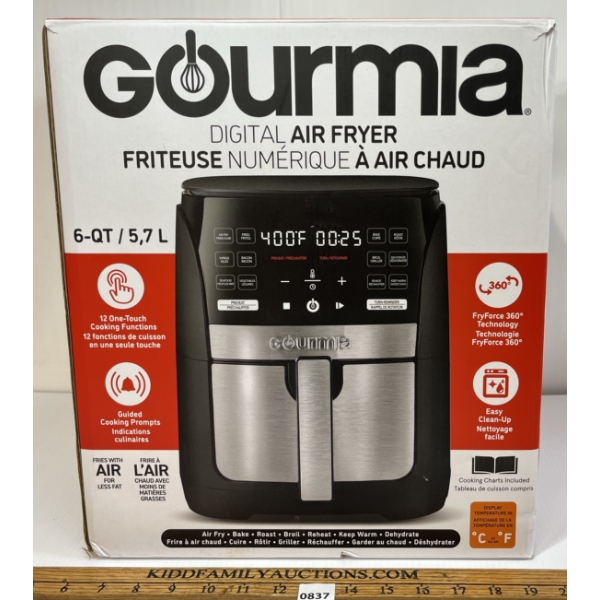 GOURMIA 6 QT AIR FRYER - AS NEW