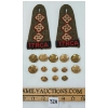 Image 1 : LOT OF 15 - WWII 17RCA BATTLEDRESS EPAULLETTES & BUTTONS