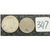 Image 2 : LOT OF 2 - 1909 & 1969 CDN 50 CENT COINS