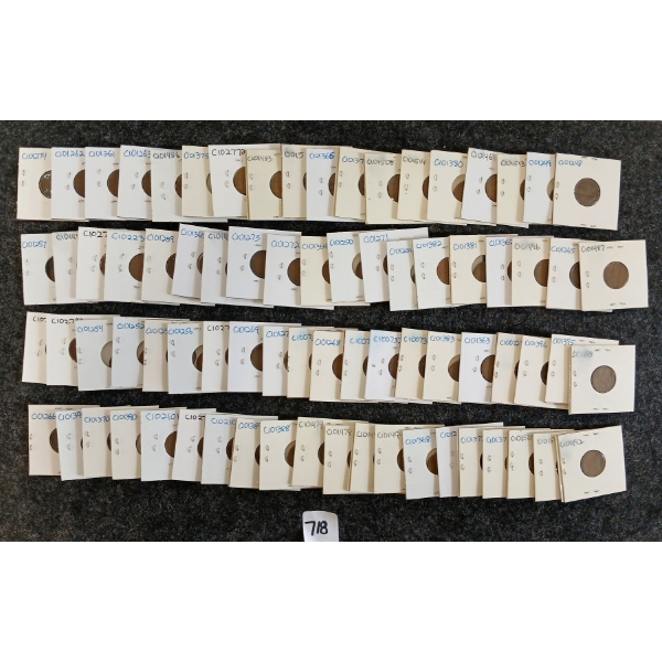 LOT OF 77 - 1912-1969 CDN PENNIES