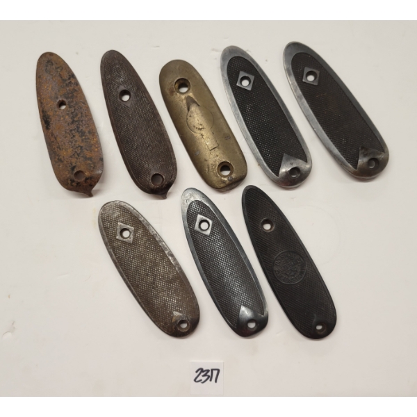 LOT OF 8 - METAL BUTT PLATES